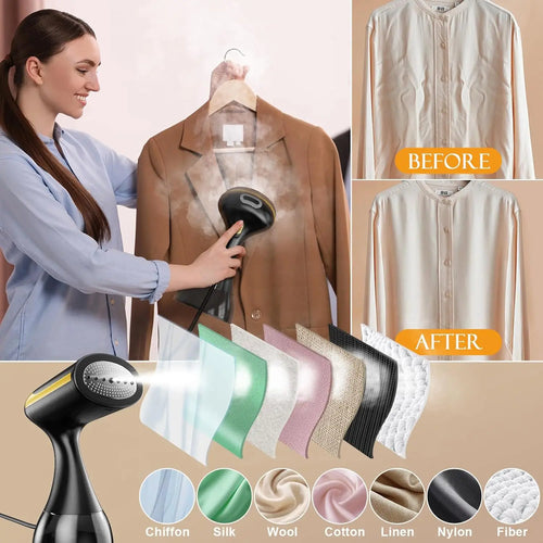 Vaporizador de Ropa Portátil 1500W — SteamPress Pro